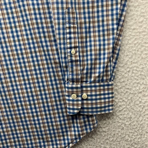 Peter Millar Button Up Shirt Mens Large L Check Plaid Golf Preppy School Comfort - Picture 4 of 13